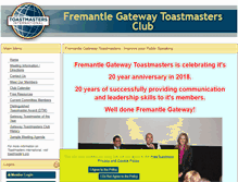 Tablet Screenshot of fremantlegatewaytoastmasters.org